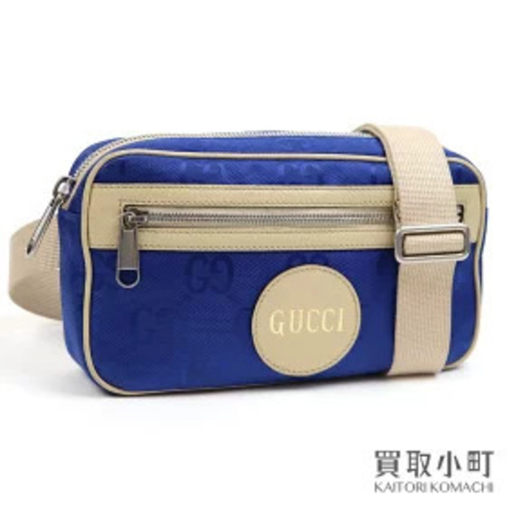 Gucci Off The Grid Belt Bag Blue Waist Clutch Crossbody Sling Shoulder Double